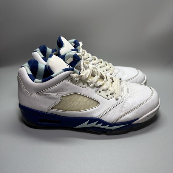 USED Nike Air Jordan 5 Low Golf Shoes CW4206 100 Men's Size 10.5 Wing It US